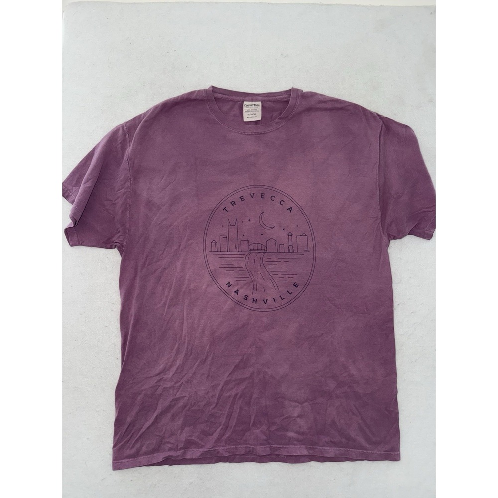 Trevecca‎ Nazarene College T Shirt Men's XL Purple Comfort Colors Soft EUC